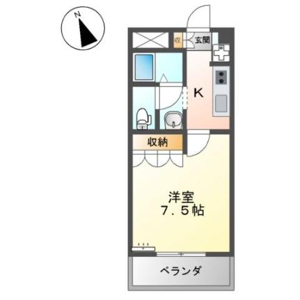 ゆうとぴあ 103｜岡山県倉敷市水江(賃貸アパート1K・1階・24.75㎡)の写真 その2