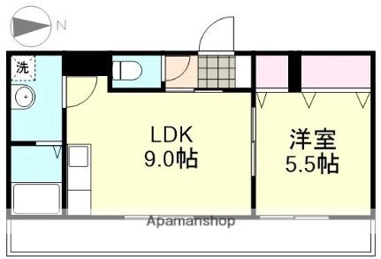 岡山県倉敷市玉島(賃貸アパート1LDK・2階・35.40㎡)の写真 その2