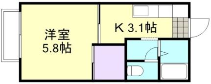 岡山県倉敷市新田(賃貸アパート1K・2階・24.76㎡)の写真 その2