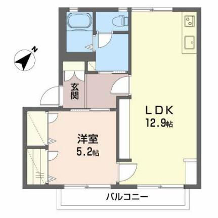 岡山県倉敷市上富井(賃貸アパート1LDK・2階・43.75㎡)の写真 その2