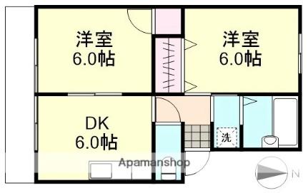 プレジール富井　Ａ棟 ｜岡山県倉敷市西富井(賃貸アパート2DK・1階・40.93㎡)の写真 その2