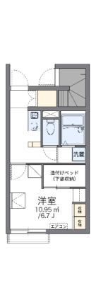 レオパレスＦＵＺＩＭＯＮ　Ａ 101｜岡山県倉敷市徳芳(賃貸アパート1K・1階・22.18㎡)の写真 その2