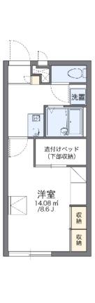 レオパレスサニーコート上東Ｂ 207｜岡山県倉敷市上東(賃貸アパート1K・2階・23.18㎡)の写真 その2