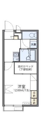 レオパレスパル北方III 206｜岡山県岡山市北区北方１丁目(賃貸アパート1K・2階・21.81㎡)の写真 その2