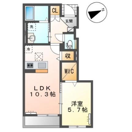 仮）シェルル・ロココモダン高松 102｜岡山県岡山市北区高松(賃貸アパート1LDK・1階・43.20㎡)の写真 その2