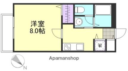 岡山県倉敷市水江(賃貸アパート1K・1階・27.10㎡)の写真 その2