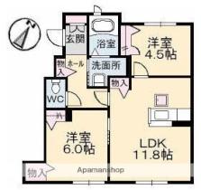 岡山県倉敷市玉島上成（賃貸アパート2LDK・1階・53.29㎡） その2