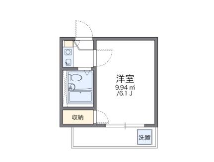 レオパレス神田Ｂ号棟 203｜岡山県岡山市北区神田町２丁目(賃貸アパート1K・2階・15.37㎡)の写真 その2