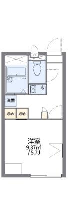 レオパレスプラムＫ 105｜岡山県岡山市北区楢津(賃貸アパート1K・1階・20.28㎡)の写真 その2