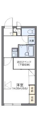 レオパレスＹ　ハーモニー 106｜岡山県倉敷市連島中央５丁目(賃貸アパート1K・1階・23.18㎡)の写真 その2