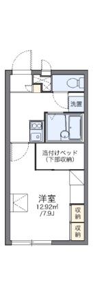 レオパレスコンフォール石橋Ｃ 210｜岡山県倉敷市笹沖(賃貸アパート1K・2階・22.02㎡)の写真 その2