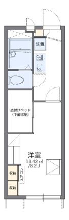 レオパレスブルーマーリン田中 105｜岡山県倉敷市玉島１丁目(賃貸アパート1K・1階・22.35㎡)の写真 その2