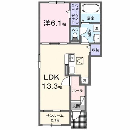 ボヌール．Ｕ 101｜岡山県井原市高屋町３丁目(賃貸アパート1LDK・1階・50.01㎡)の写真 その2