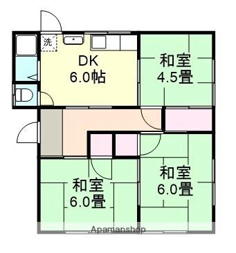 北之上連島貸住宅　連島1 ｜岡山県倉敷市連島２丁目(賃貸一戸建3DK・1階・48.85㎡)の写真 その2