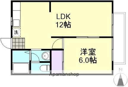 サンライフ中庄Ｉ ｜岡山県倉敷市中庄(賃貸マンション1LDK・2階・40.15㎡)の写真 その2