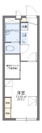 レオパレスウイング近藤III 208｜岡山県倉敷市中庄(賃貸アパート1K・2階・22.35㎡)の写真 その2