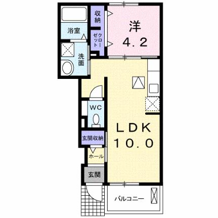 ル　リアン 102 ｜ 岡山県倉敷市吉岡（賃貸アパート1LDK・1階・37.76㎡） その2