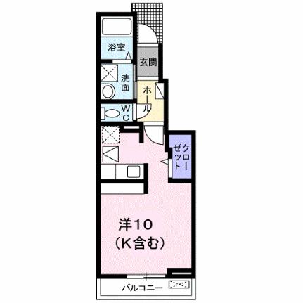 サンテールIII　Ｂ 104｜広島県福山市多治米町５丁目(賃貸アパート1R・1階・30.00㎡)の写真 その2