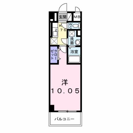 クロシェットＩＭＫ 204｜広島県福山市多治米町４丁目(賃貸マンション1K・2階・30.33㎡)の写真 その2