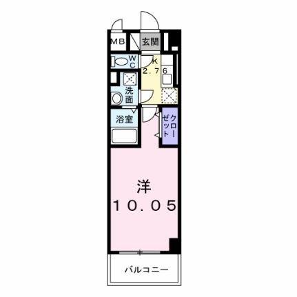 クロシェットＩＭＫ 303｜広島県福山市多治米町４丁目(賃貸マンション1K・3階・30.33㎡)の写真 その2