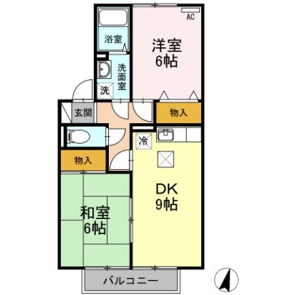 広島県尾道市栗原町(賃貸アパート2LDK・1階・50.12㎡)の写真 その2