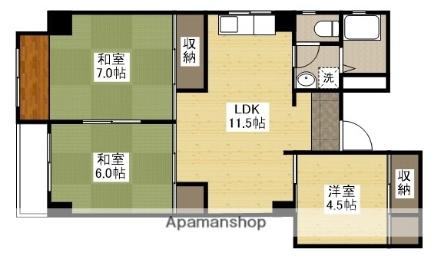 第2吉岡ビル 403｜広島県広島市東区光町１丁目(賃貸マンション3LDK・4階・63.50㎡)の写真 その2