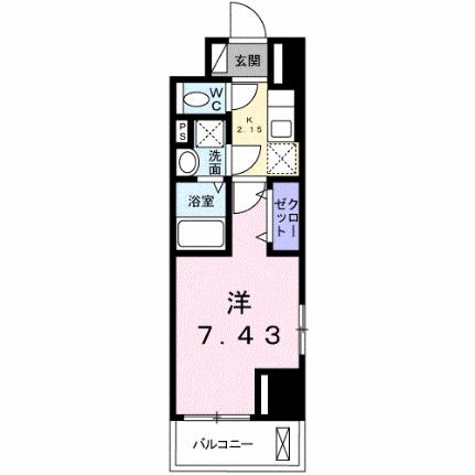 プラーサート　南観音 501｜広島県広島市西区南観音４丁目(賃貸マンション1K・5階・26.08㎡)の写真 その2