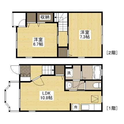 Ｇｒａｃｉｏｕｓ　Ａ 103｜広島県広島市西区田方１丁目(賃貸アパート2LDK・1階・60.24㎡)の写真 その2