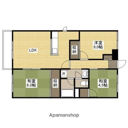 グリーンテラス 203｜広島県福山市東深津町４丁目(賃貸マンション3LDK・2階・62.37㎡)の写真 その2