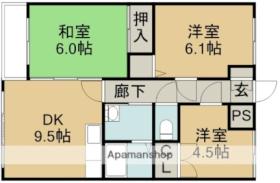 モアクレストふじい 103 ｜ 広島県福山市千田町３丁目（賃貸マンション3DK・1階・58.86㎡） その2