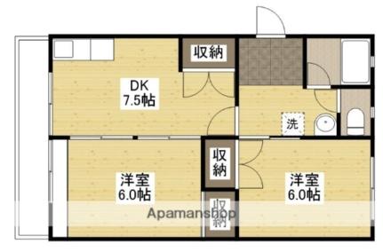 新涯マンションＡ 303｜広島県福山市新涯町３丁目(賃貸マンション2DK・3階・45.30㎡)の写真 その2