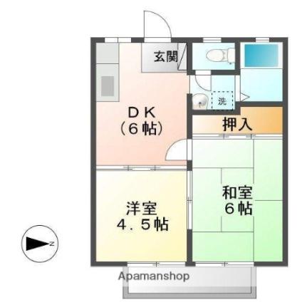 コーポオガワ 201｜広島県福山市本庄町中１丁目(賃貸アパート2DK・2階・35.91㎡)の写真 その2