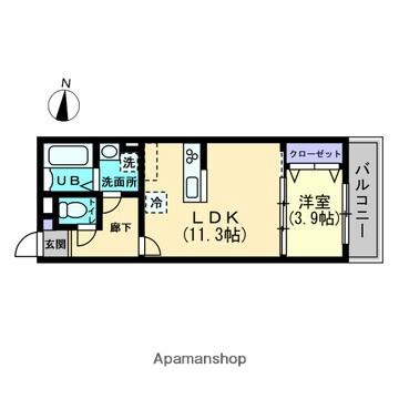 クレール東福山 402｜広島県福山市引野町北１丁目(賃貸マンション1LDK・4階・40.58㎡)の写真 その2