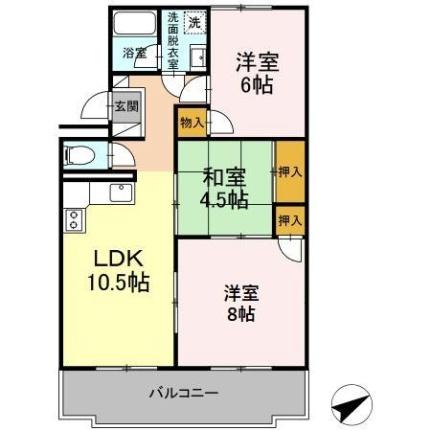 ローズハイツ川口 105｜広島県福山市川口町３丁目(賃貸アパート3LDK・1階・68.16㎡)の写真 その2