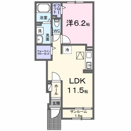 ルナソレイユ 102｜広島県福山市千代田町２丁目(賃貸アパート1LDK・1階・43.61㎡)の写真 その2