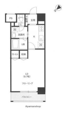 広島県広島市中区大手町３丁目(賃貸マンション1K・5階・31.09㎡)の写真 その2