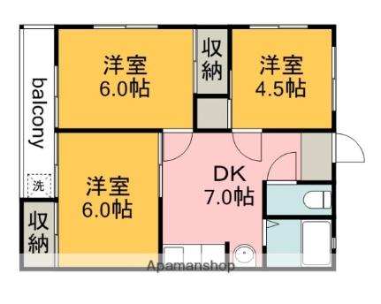 広島県広島市西区庚午北２丁目(賃貸マンション3DK・4階・46.98㎡)の写真 その2