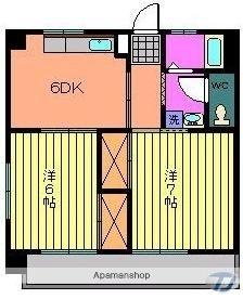 広島県広島市西区楠木町４丁目(賃貸マンション2DK・1階・42.90㎡)の写真 その2