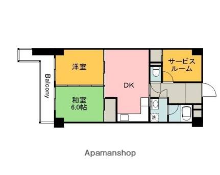 第2サンヨウビル 404｜広島県広島市西区庚午中４丁目(賃貸マンション2SLDK・4階・57.78㎡)の写真 その2