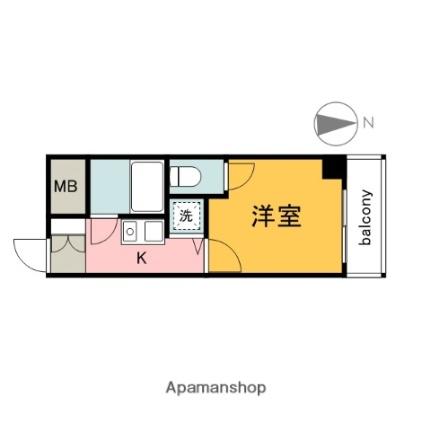 キャステール西川口町 404｜広島県広島市中区西川口町(賃貸マンション1K・4階・17.10㎡)の写真 その2