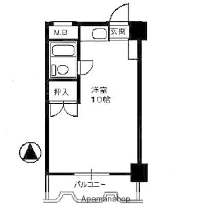 幟ビル 305｜広島県広島市中区幟町(賃貸マンション1R・3階・25.07㎡)の写真 その2