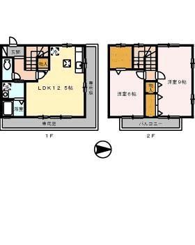 ヴェル・ドミール　Ｃ棟 101｜広島県広島市西区高須台４丁目(賃貸テラスハウス2LDK・1階・70.60㎡)の写真 その2