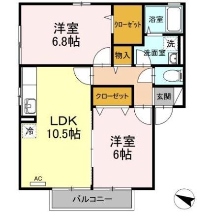 プリマベーラ沖村 201｜広島県広島市安佐南区川内６丁目(賃貸アパート2LDK・2階・55.40㎡)の写真 その2