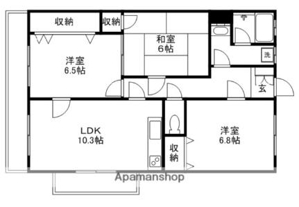 グランボヌール上安 102 ｜ 広島県広島市安佐南区上安１丁目（賃貸マンション3LDK・1階・75.73㎡） その2