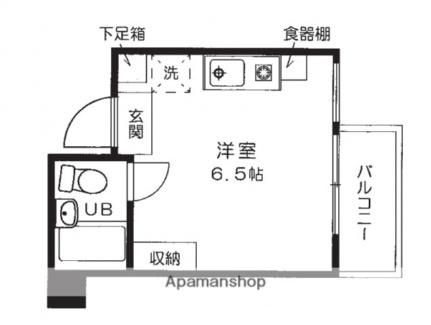 Ｃａｌｍ西原 504｜広島県広島市安佐南区西原６丁目(賃貸マンション1R・5階・14.30㎡)の写真 その2