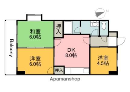 Ｖｉｌｌａ七軒茶屋 603｜広島県広島市安佐南区緑井６丁目(賃貸マンション3DK・6階・53.16㎡)の写真 その2