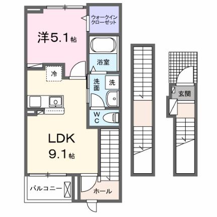 アメニティせせら 304｜広島県広島市安佐南区八木１丁目(賃貸アパート1LDK・3階・42.20㎡)の写真 その2