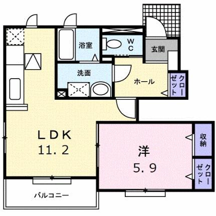 カルム　Ａ 103｜広島県広島市佐伯区五日市町大字下河内(賃貸アパート1LDK・1階・43.66㎡)の写真 その2