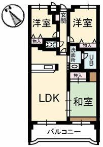 カーサ古江 504｜広島県広島市西区古江上２丁目(賃貸マンション3LDK・5階・69.30㎡)の写真 その2