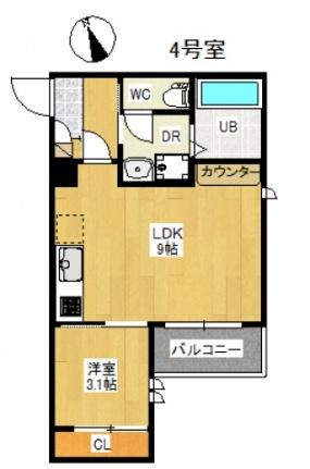 ＲＥＧＡＬＥＳＴ　江波山桜 204号室｜広島県広島市中区江波本町(賃貸アパート1LDK・2階・30.75㎡)の写真 その2